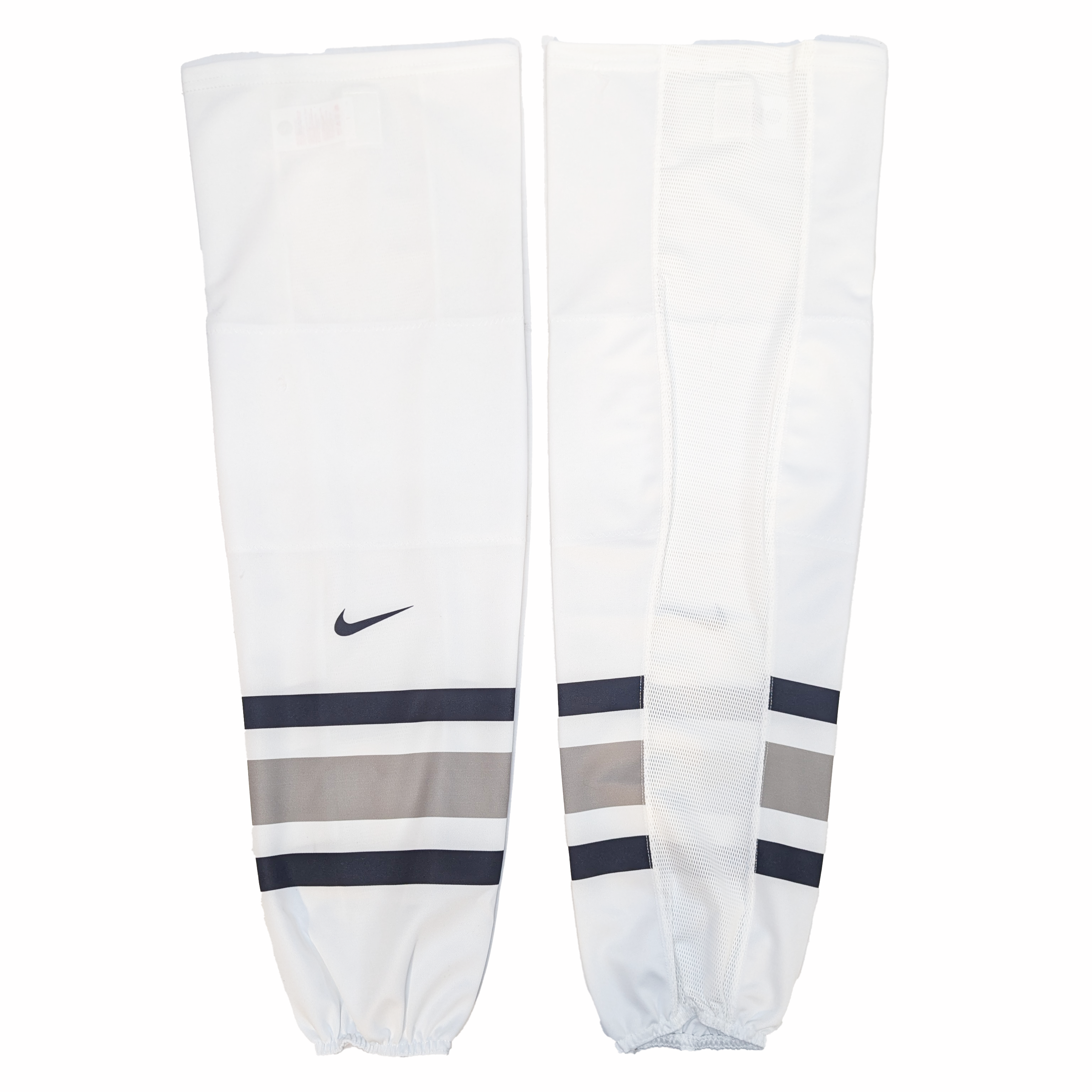 Nike - Nouvelle chaussette de hockey Nike NCAA (blanc/noir/gris)